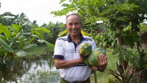 Moses Mattha with some of his produce