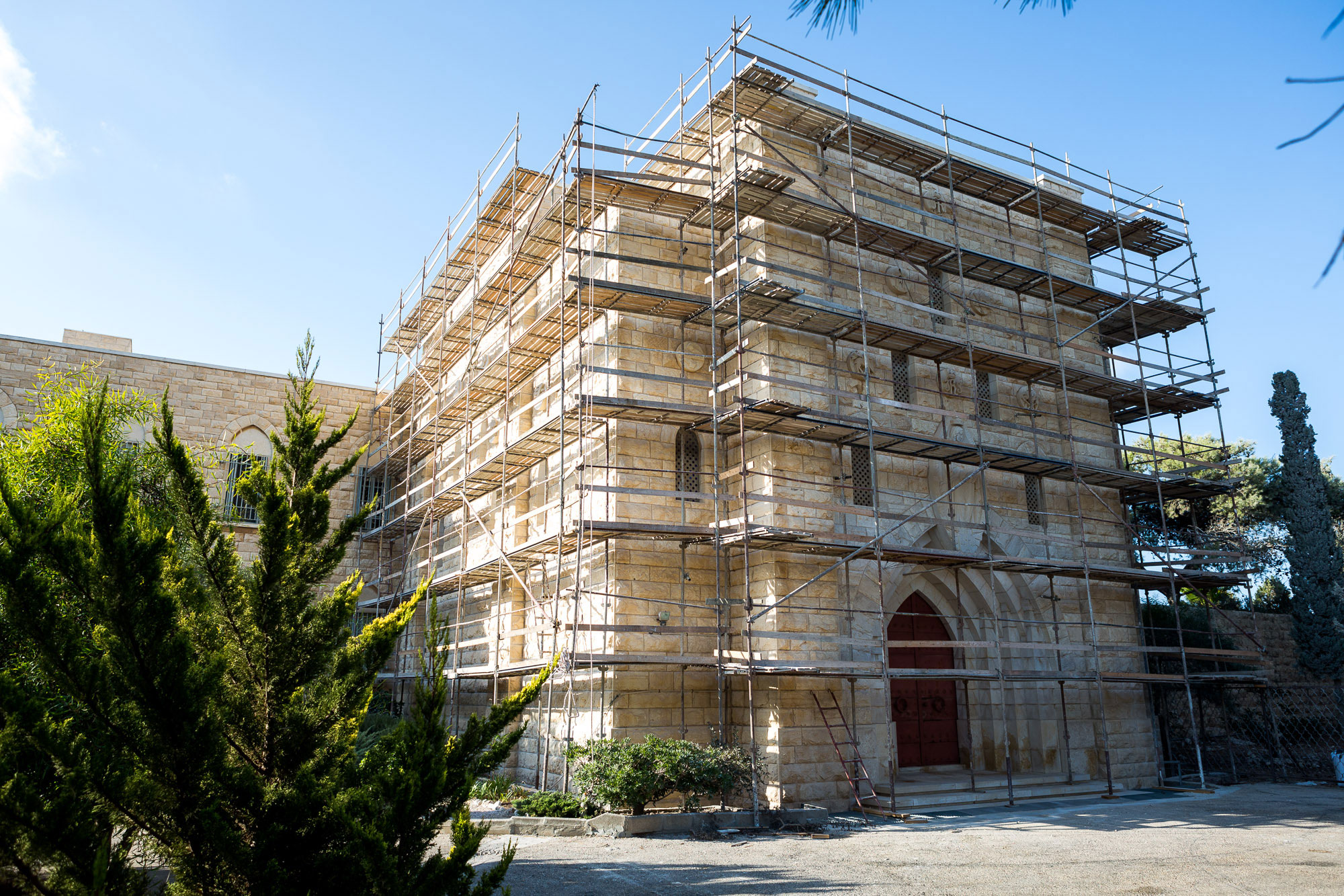 The church being rennovated