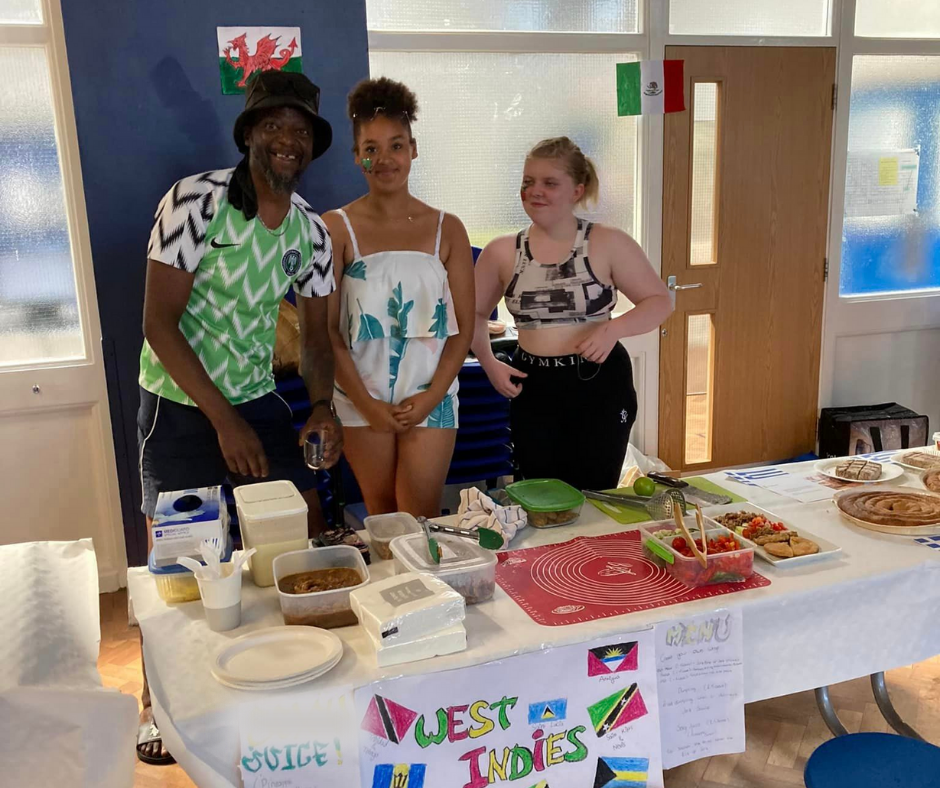 A selection of food from the West Indies