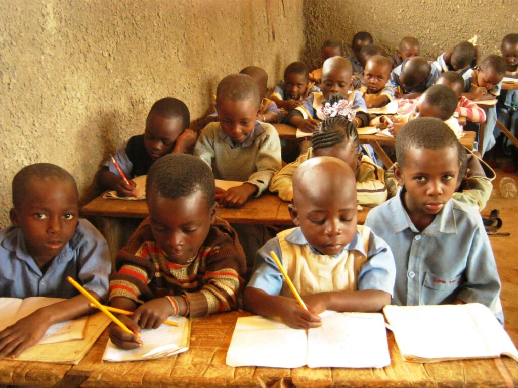 Vulnerable children receiving an education in Cameroon